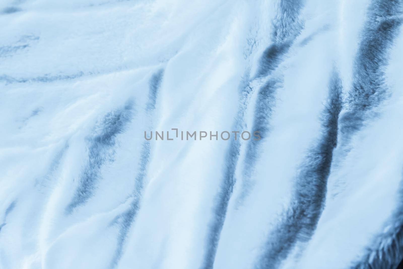 Luxury blue fur coat texture background, artificial fabric detail by Anneleven
