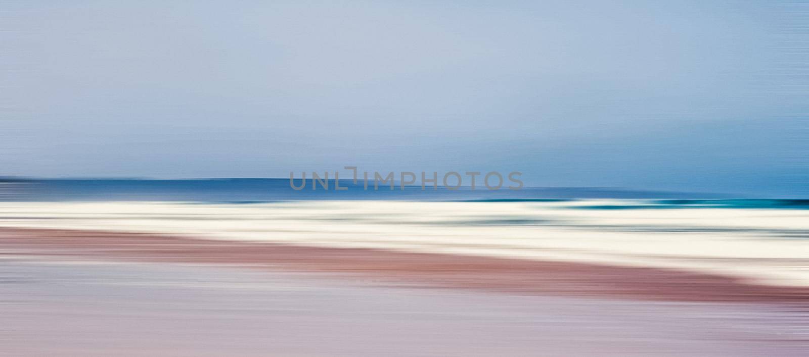 Abstract sea background, long exposure view of dreamy ocean coast in summer by Anneleven