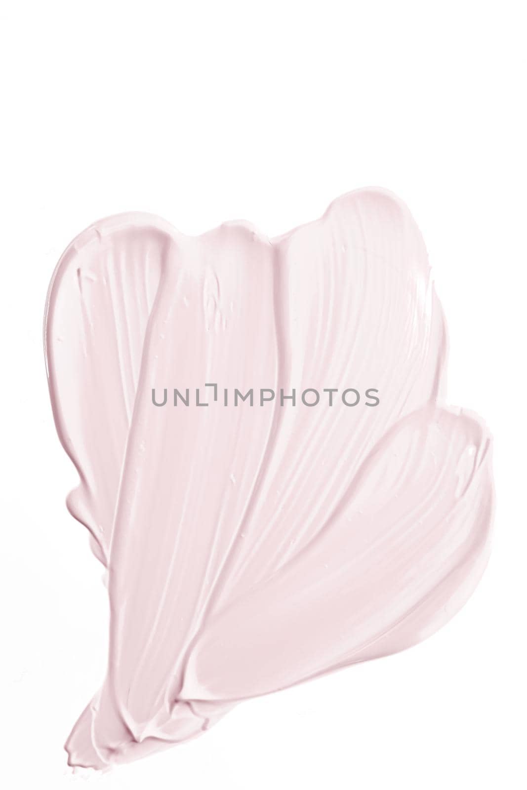 Pastel beauty swatch, skincare and makeup cosmetic product sample texture isolated on white background, make-up smudge, cream cosmetics smear or paint brush stroke closeup