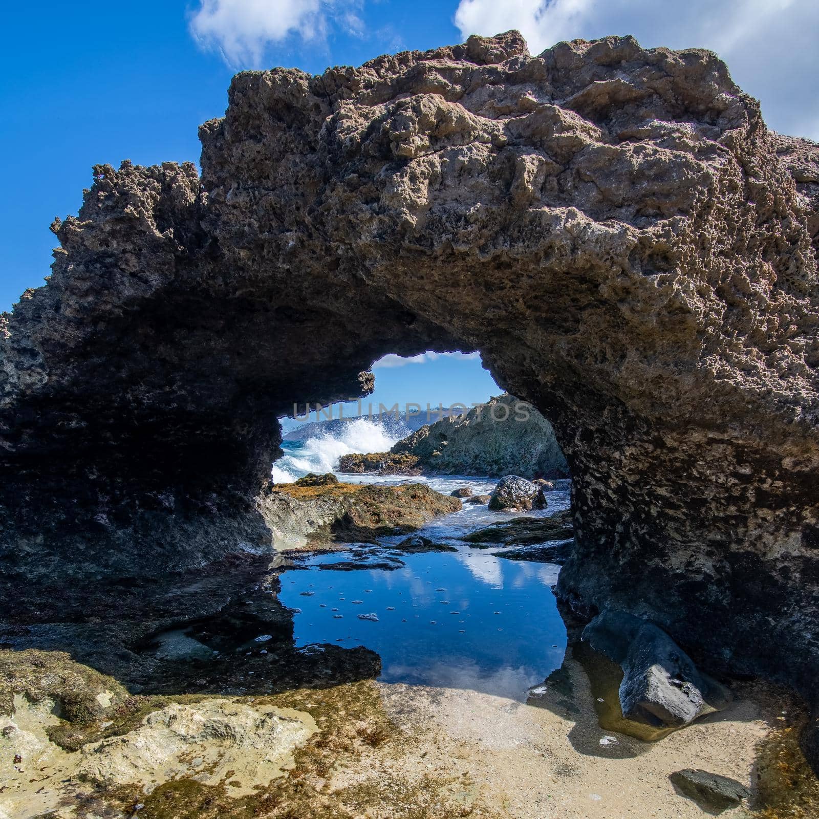 Kea'au Beach Park rocky scenes in oahu hawaii by digidreamgrafix