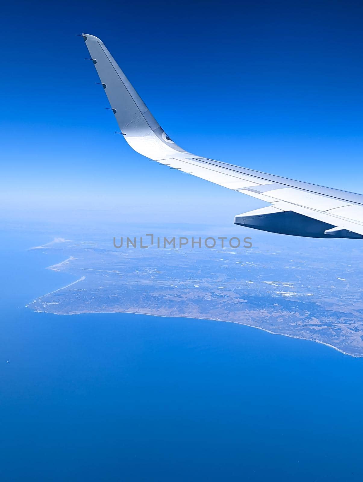 southern california coastline from an air plane
