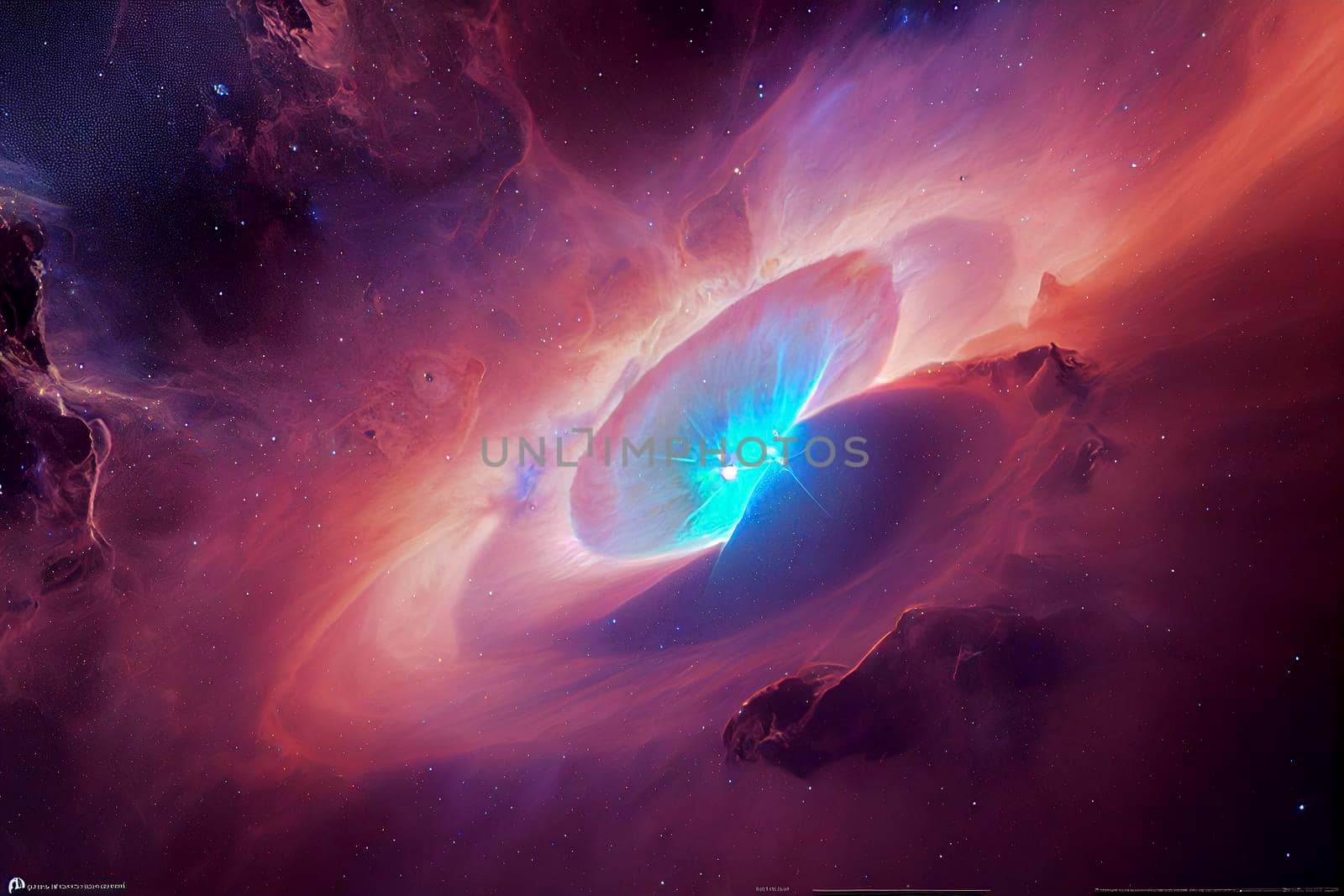 Beautiful multicolor landscape of an alien planet