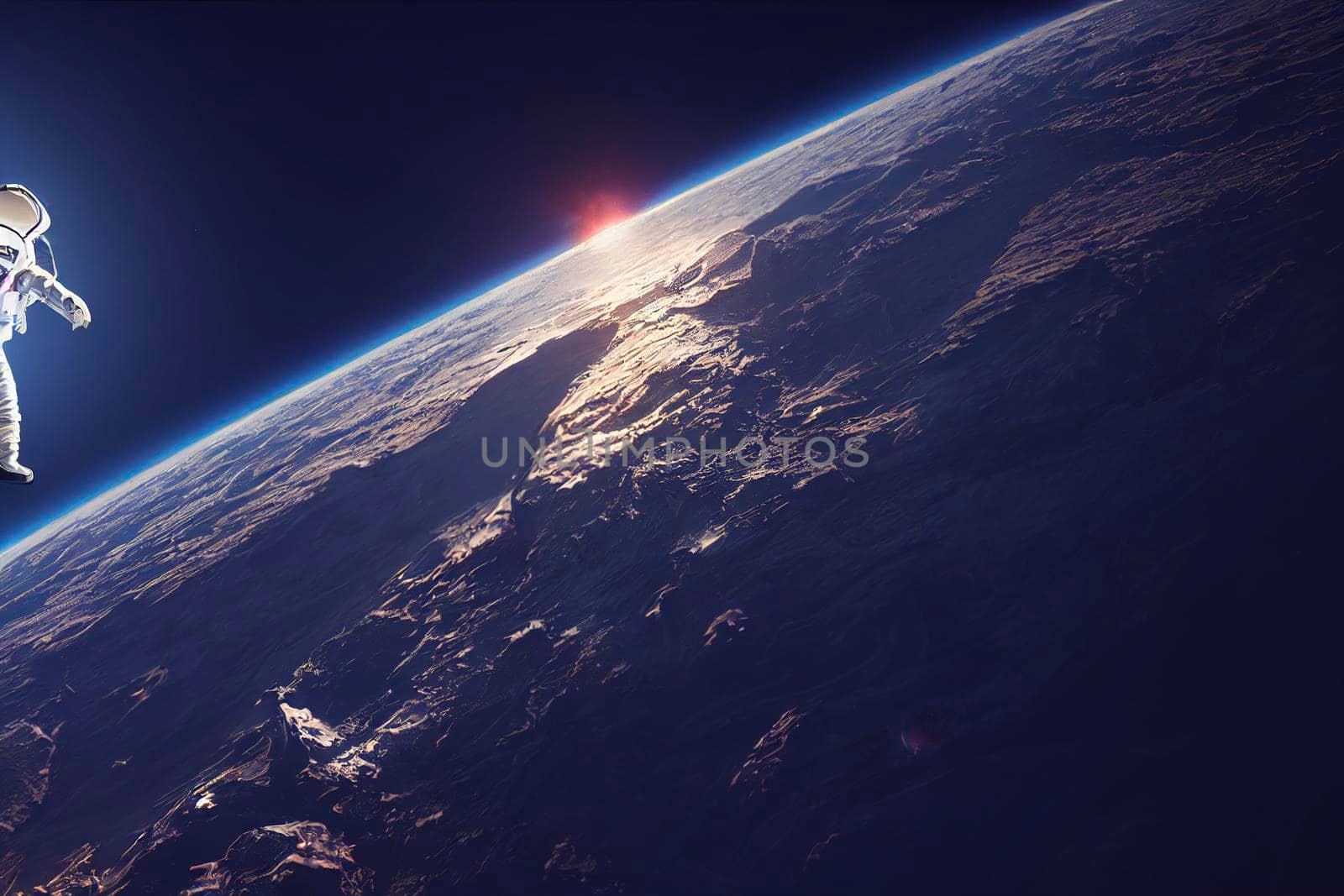 3d rendered Space Art: Alien Planet - A Fantasy Landscape with purple skies