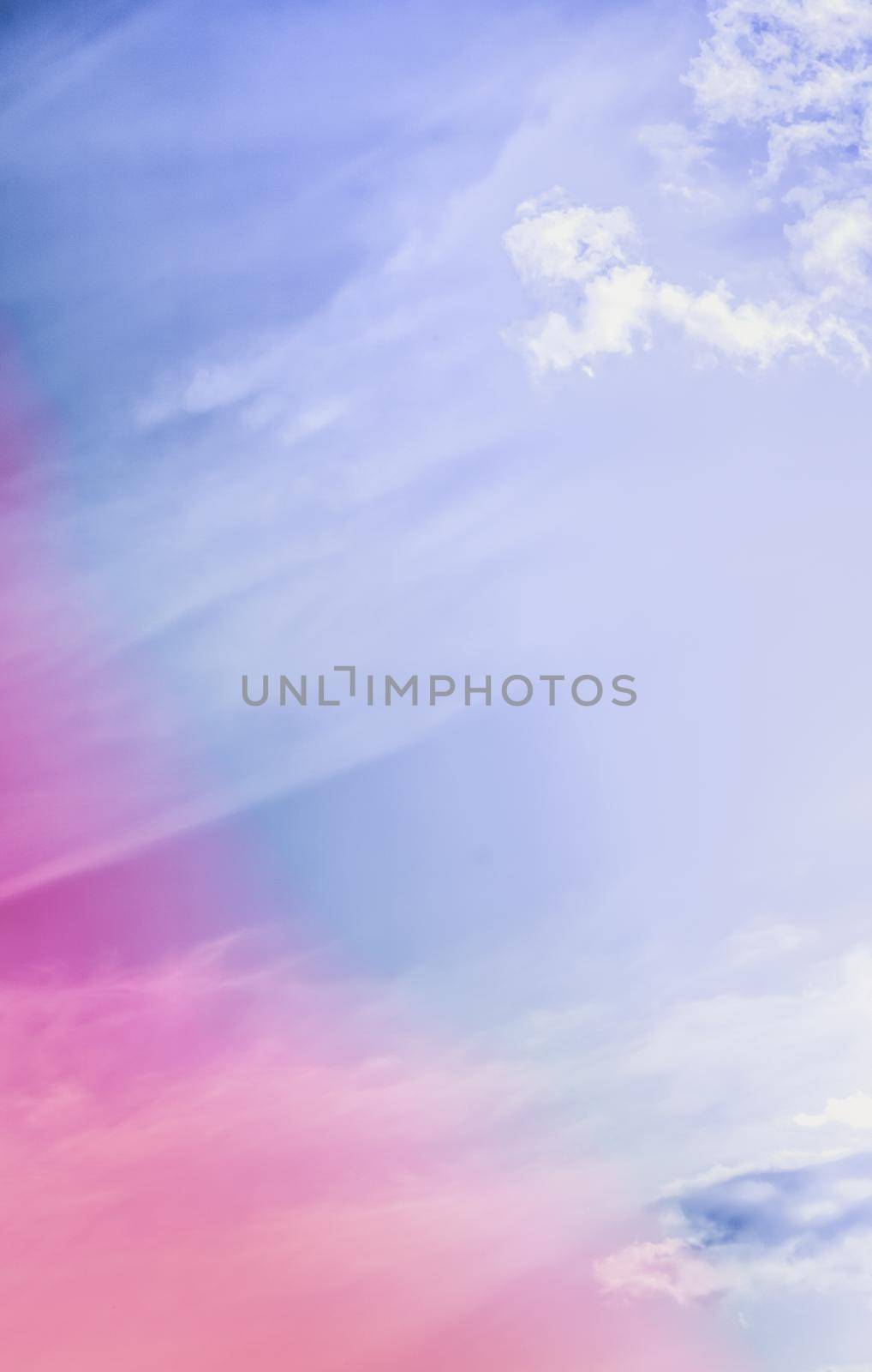 Magical dream, nature backdrop and spiritual holiday concept - Dreamy surreal sky as abstract art, fantasy pastel colours background for modern design