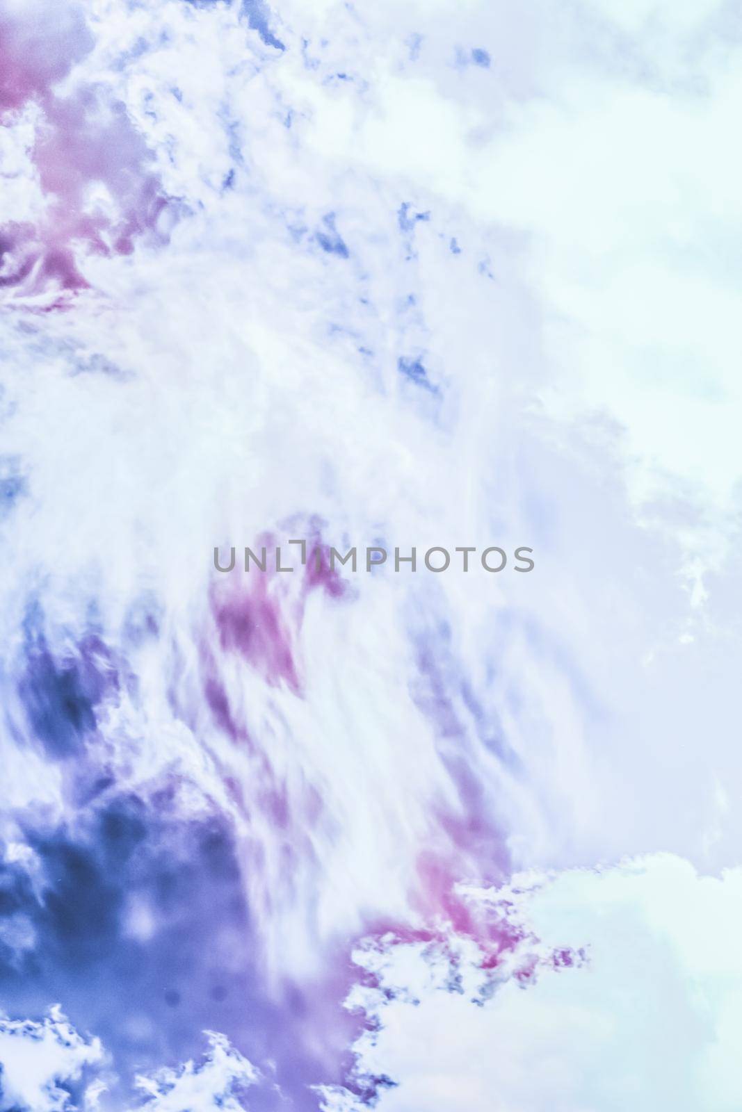 Magical dream, nature backdrop and spiritual holiday concept - Dreamy surreal sky as abstract art, fantasy pastel colours background for modern design