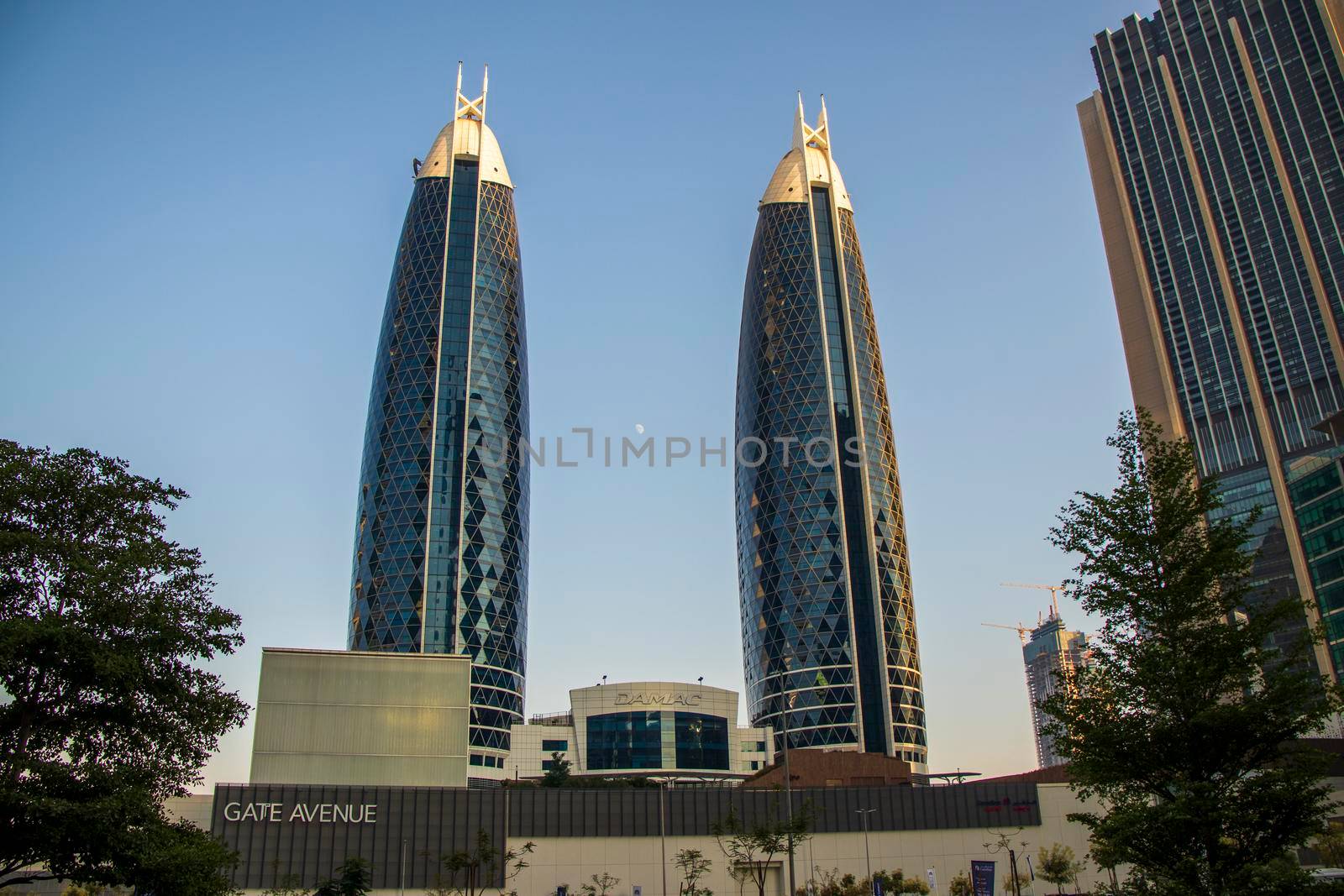 View of Park towers in Dubai International Financial Center. Outdoors