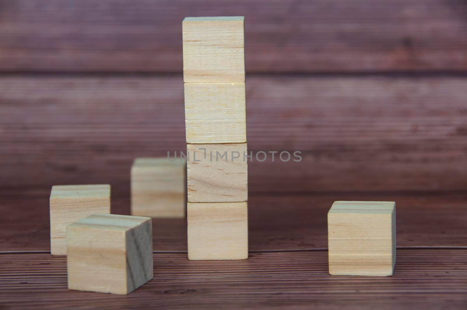 Wooden block with customizable space for text or ideas. Copy space.