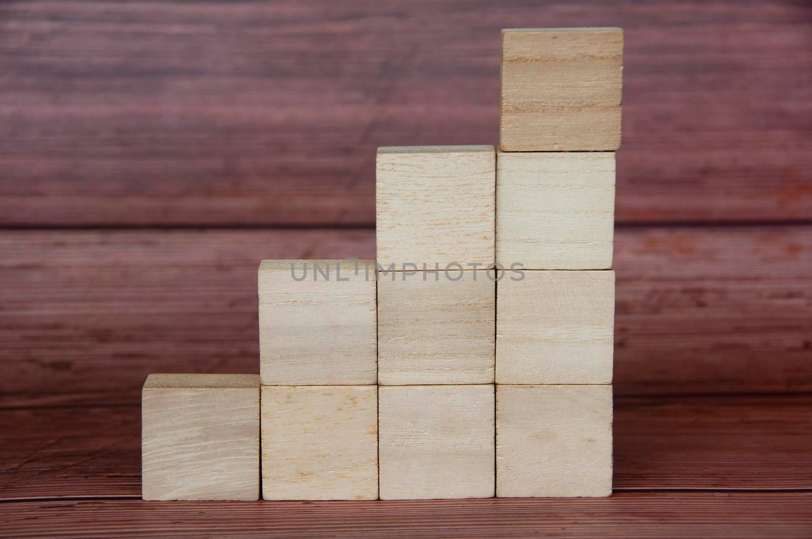 Wooden blocks with customizable space for text or ideas. Copy space.