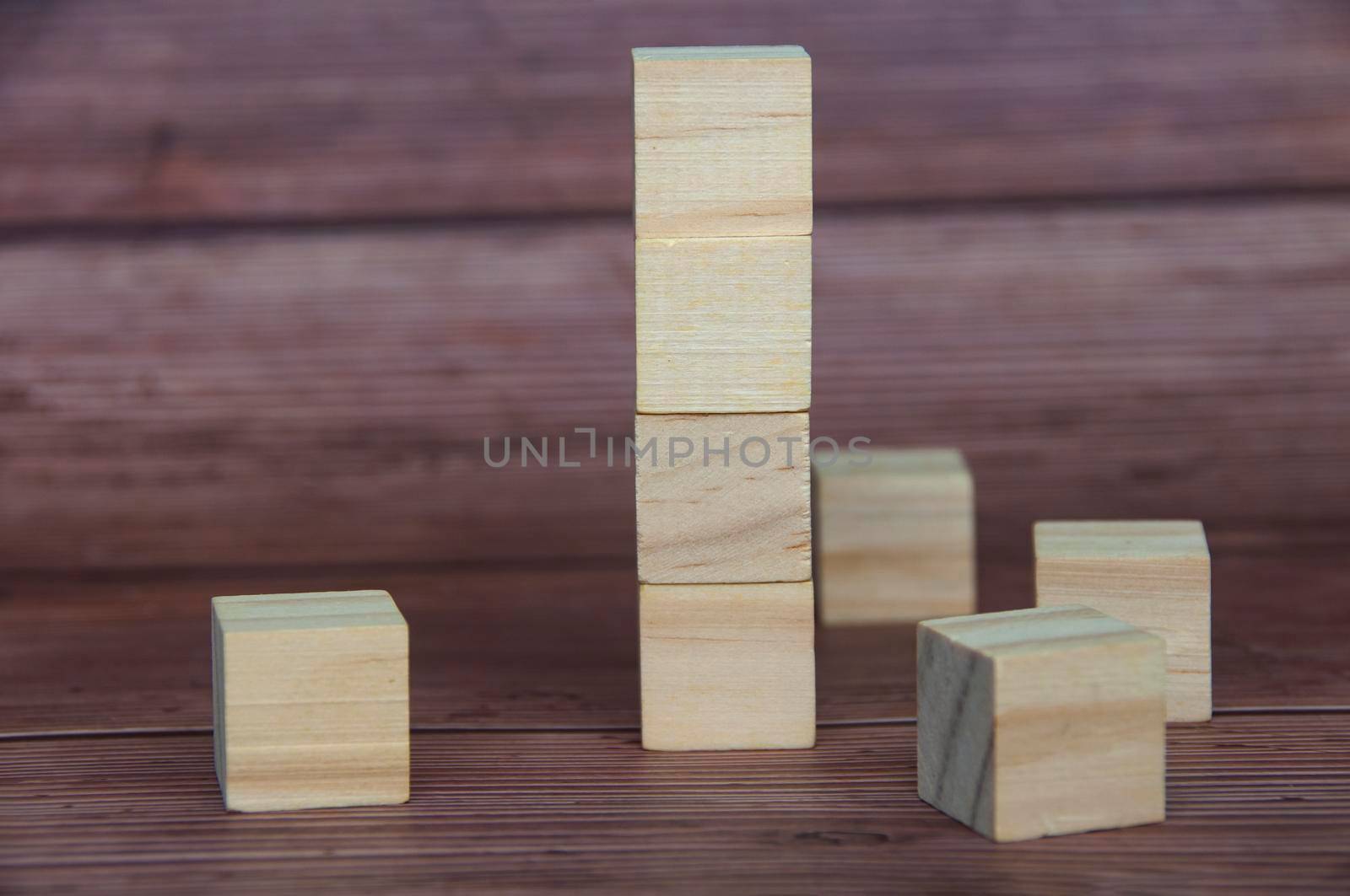 Wooden block with customizable space for text or ideas. Copy space.