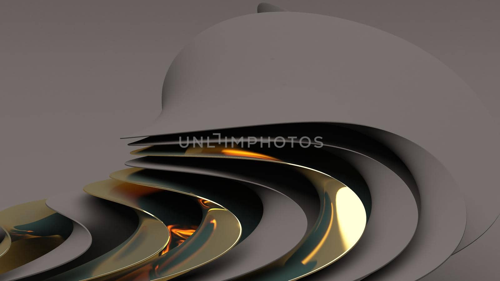 Abstract gold on black wallpaper 3d render. Elegant dark luxury background.