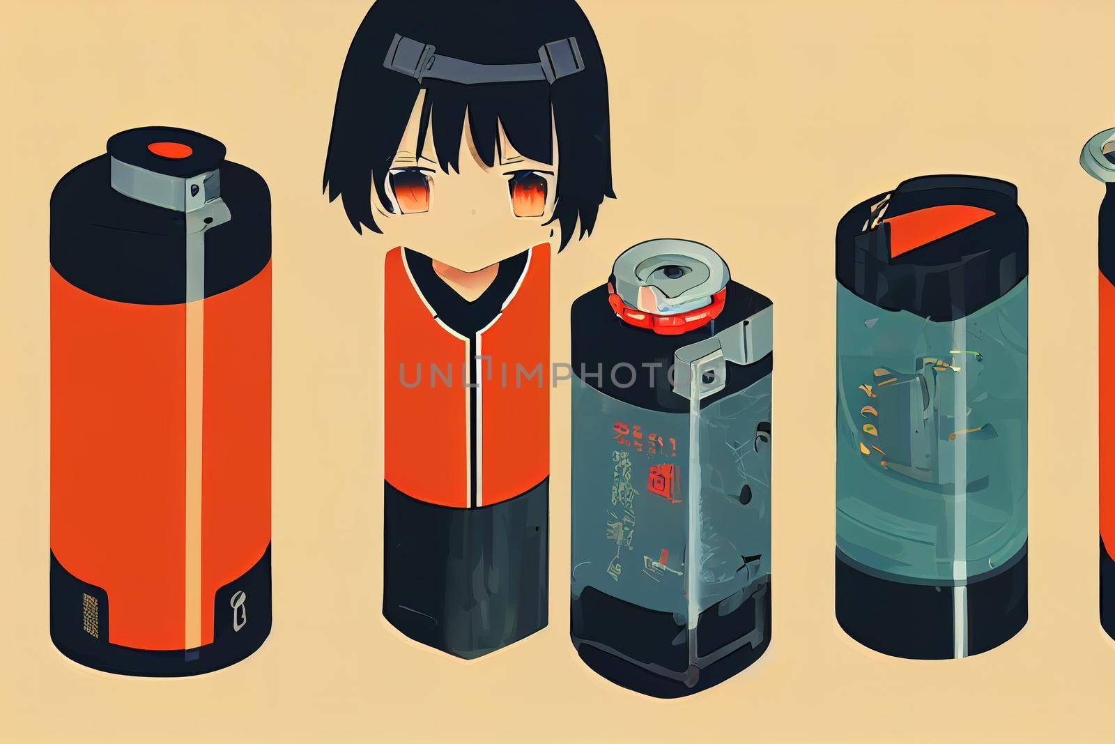 Battery Repair. High quality 2d illustration