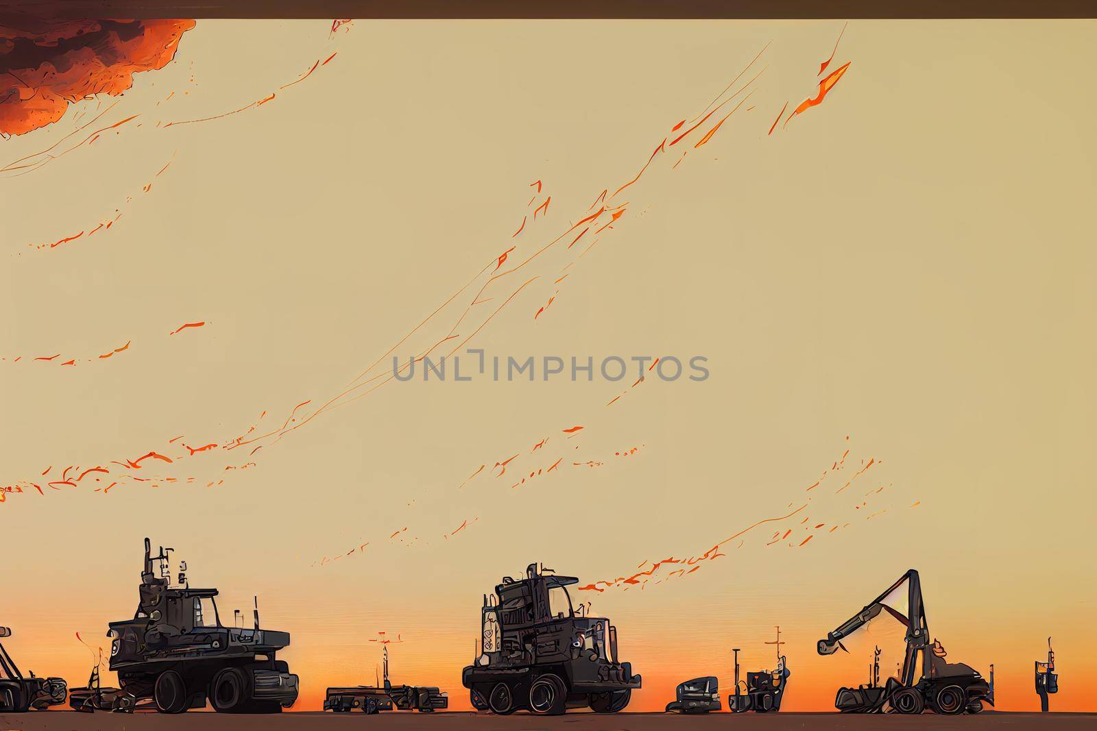 Auxiliary Equipment Operator. High quality 2d illustration