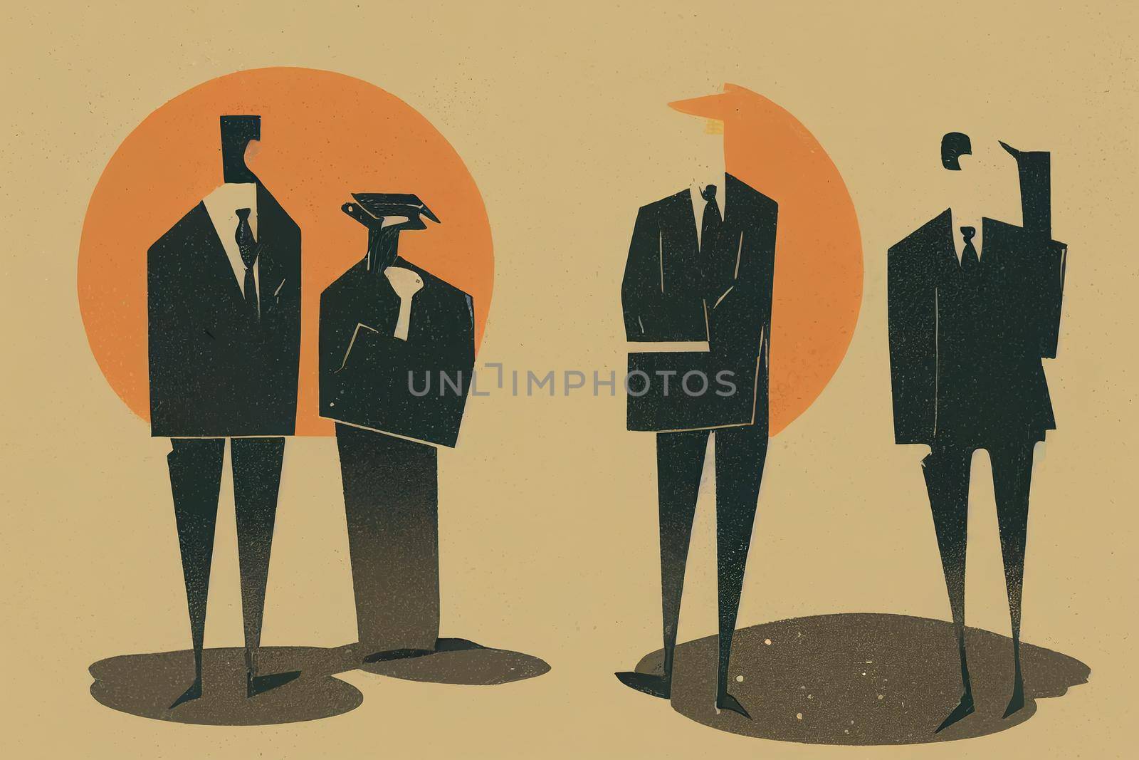 Auditors. High quality 2d illustration