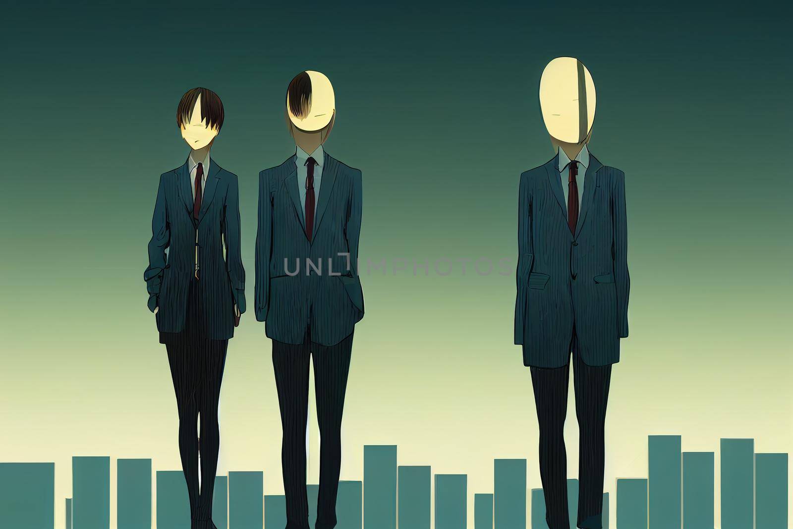 Accountants and Auditors. High quality 2d illustration