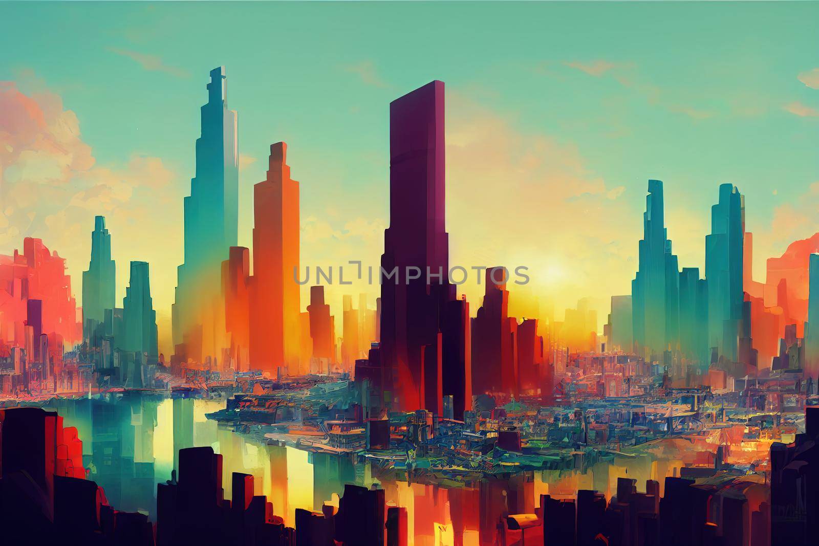 Bissau. High quality 2d illustration