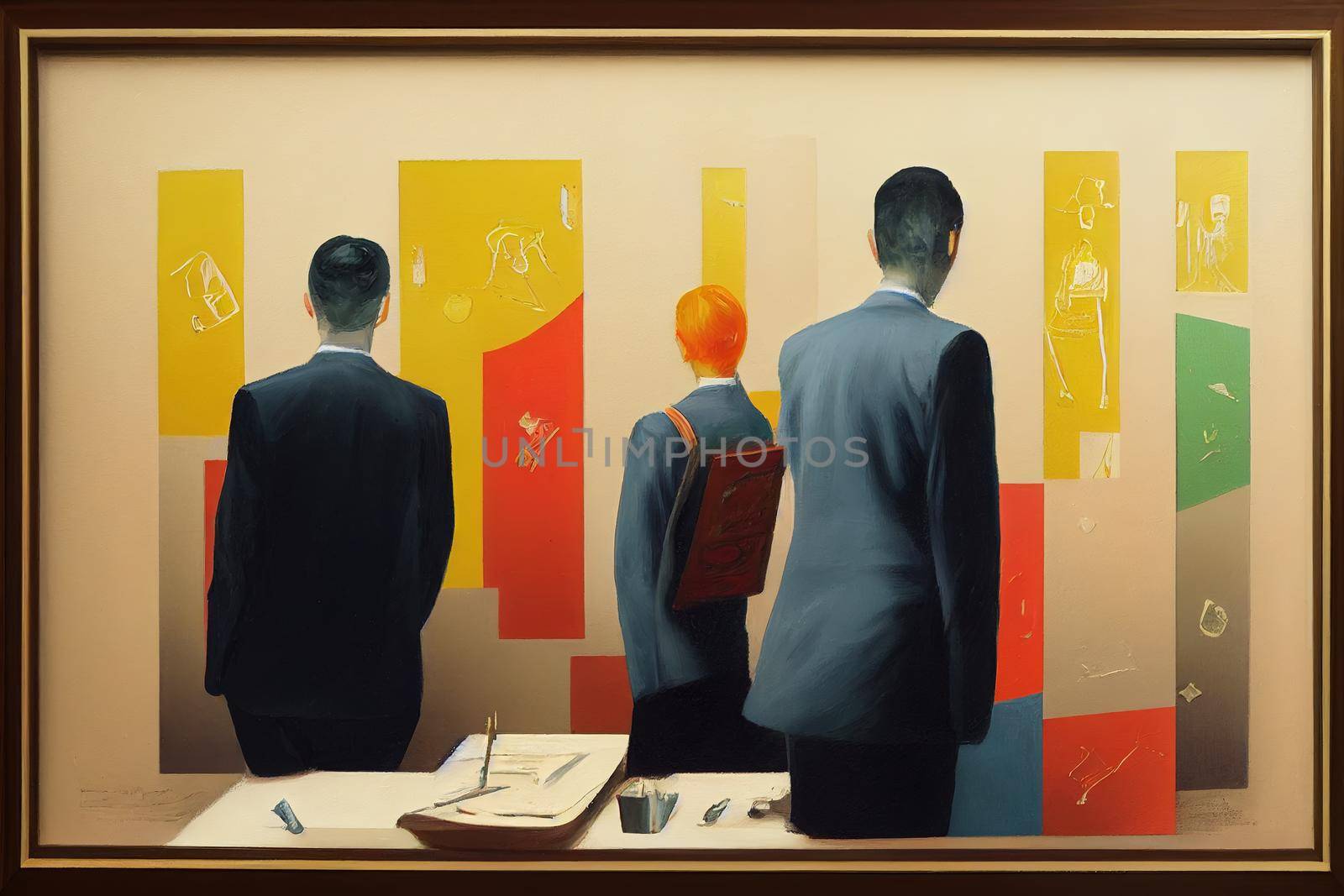 Actuaries. High quality 2d illustration