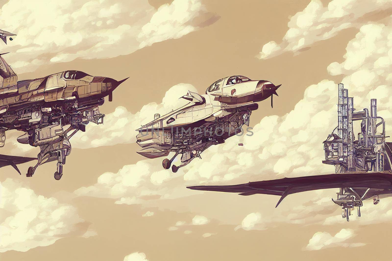 Aerospace Engineers. High quality 2d illustration