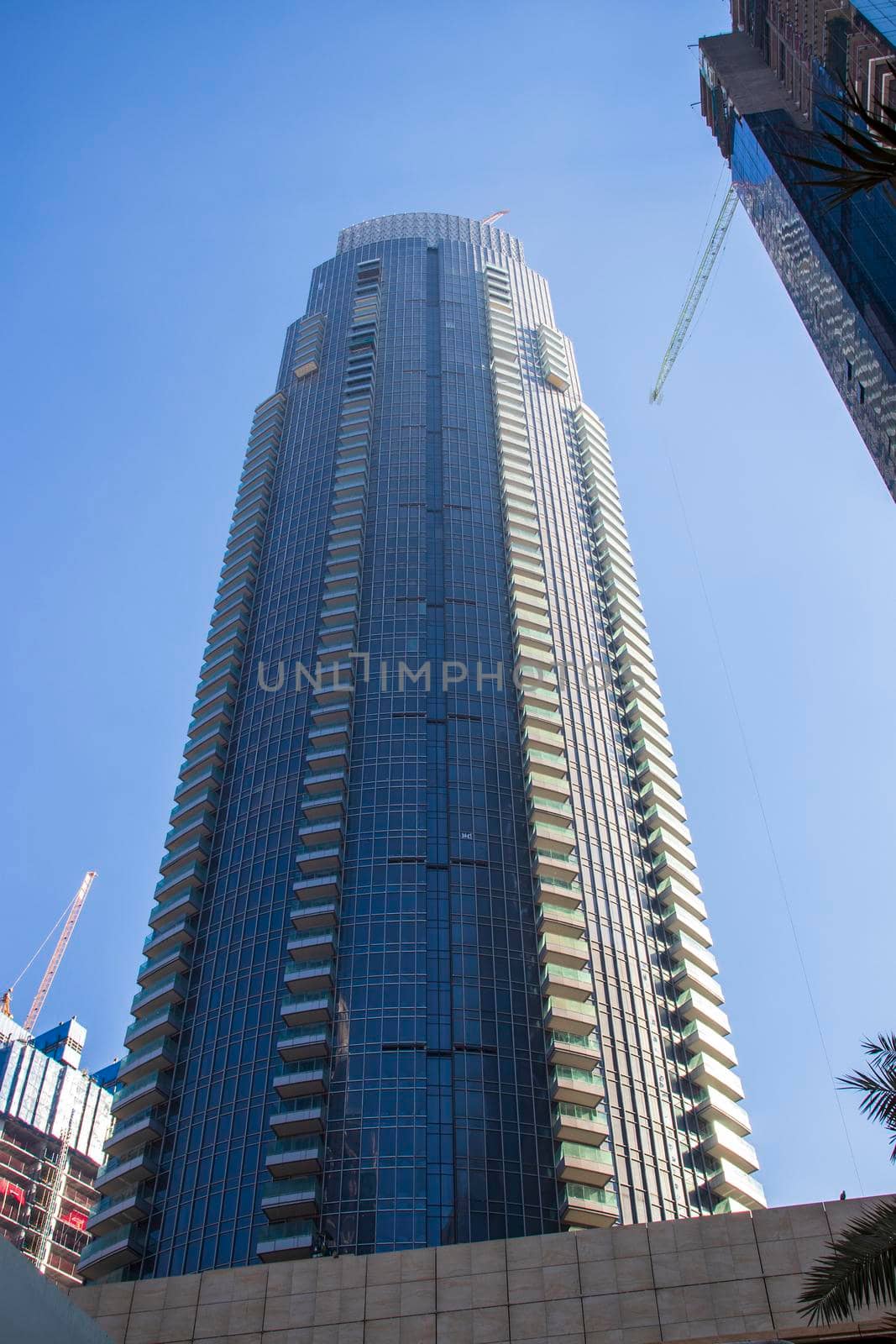 Dubai, UAE - 02.04.2021 Shot of a skyscraper in Dubai downtown