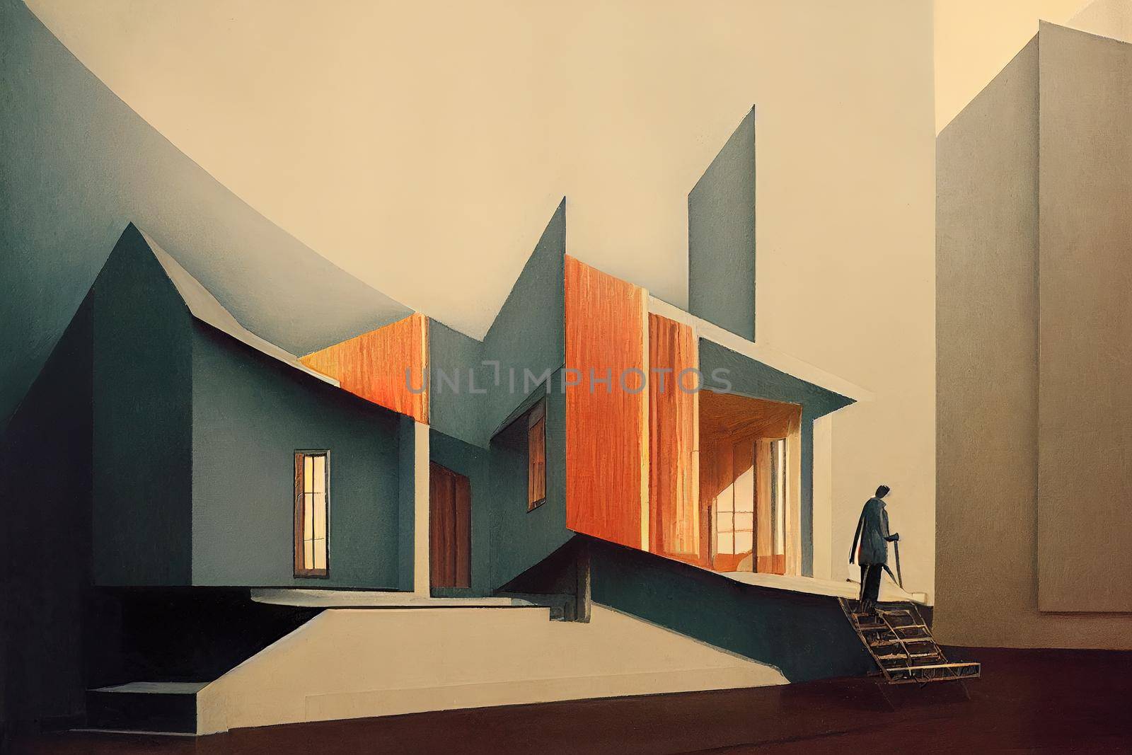 Architectural Drafter. High quality 2d illustration