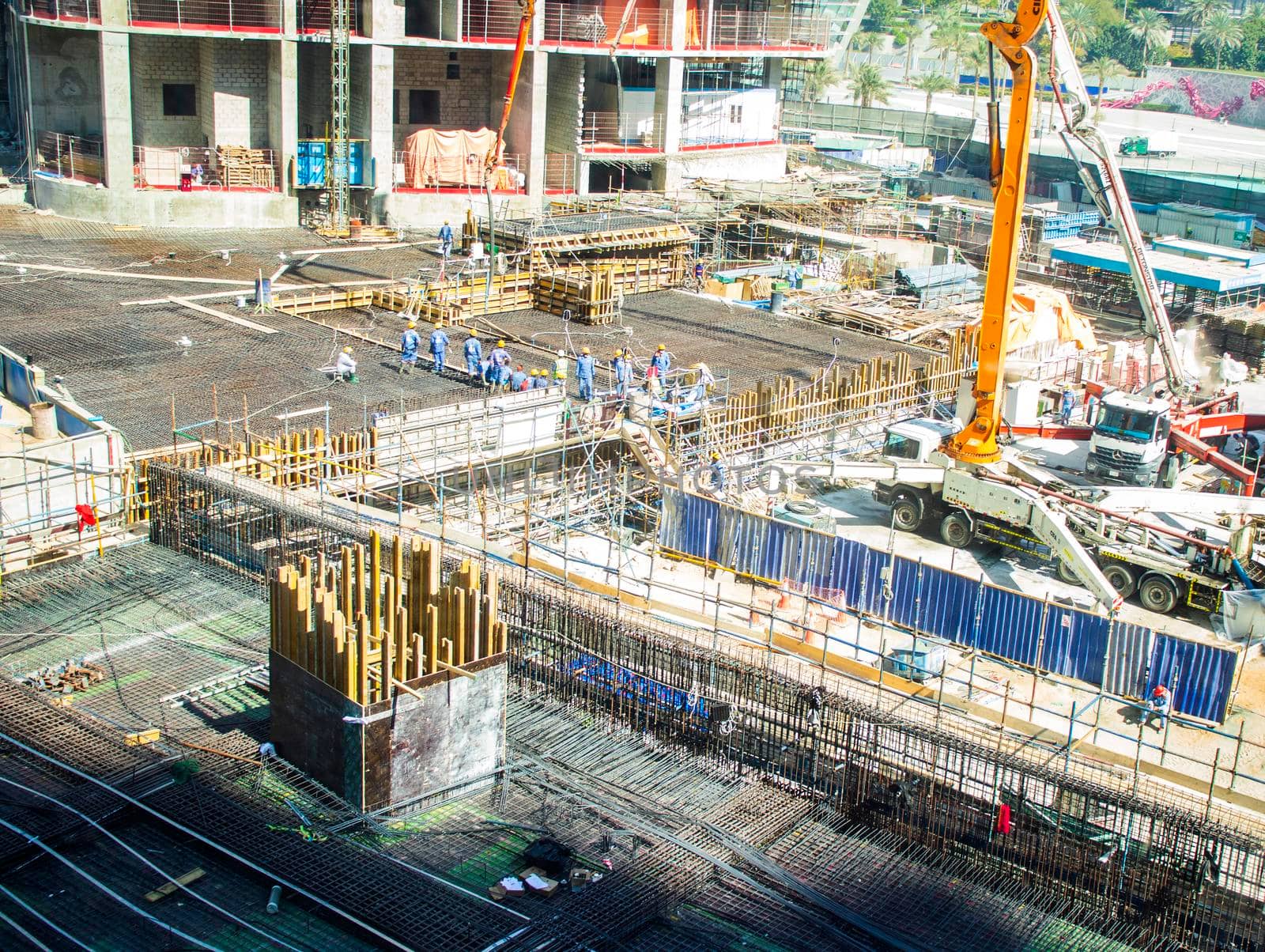 Dubai, UAE - 02.04.2021 Construction site in downtown