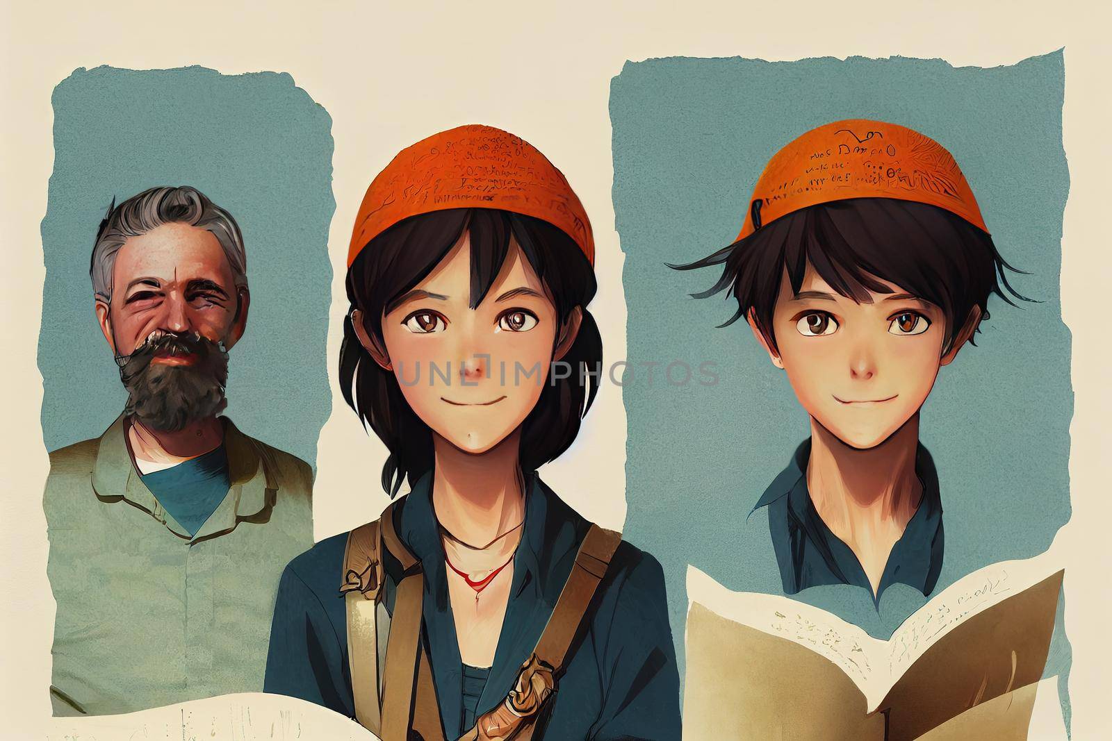 Archeology Teacher. High quality 2d illustration