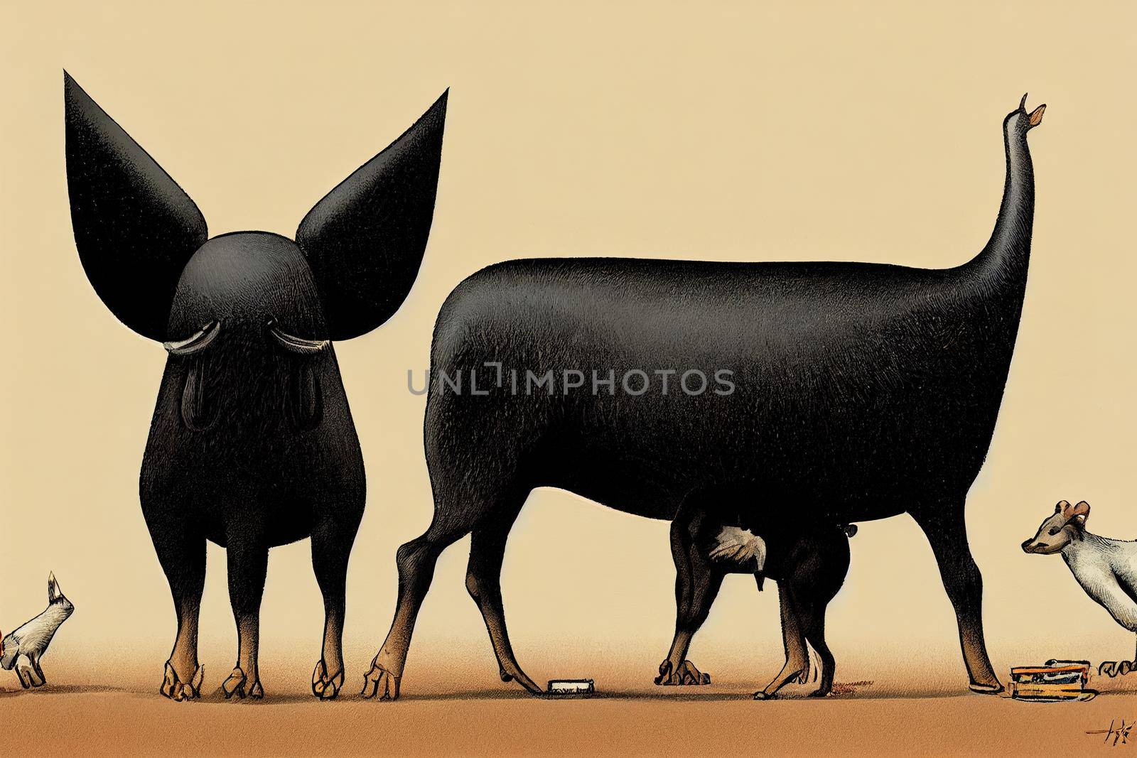 Animal Breeder. High quality 2d illustration