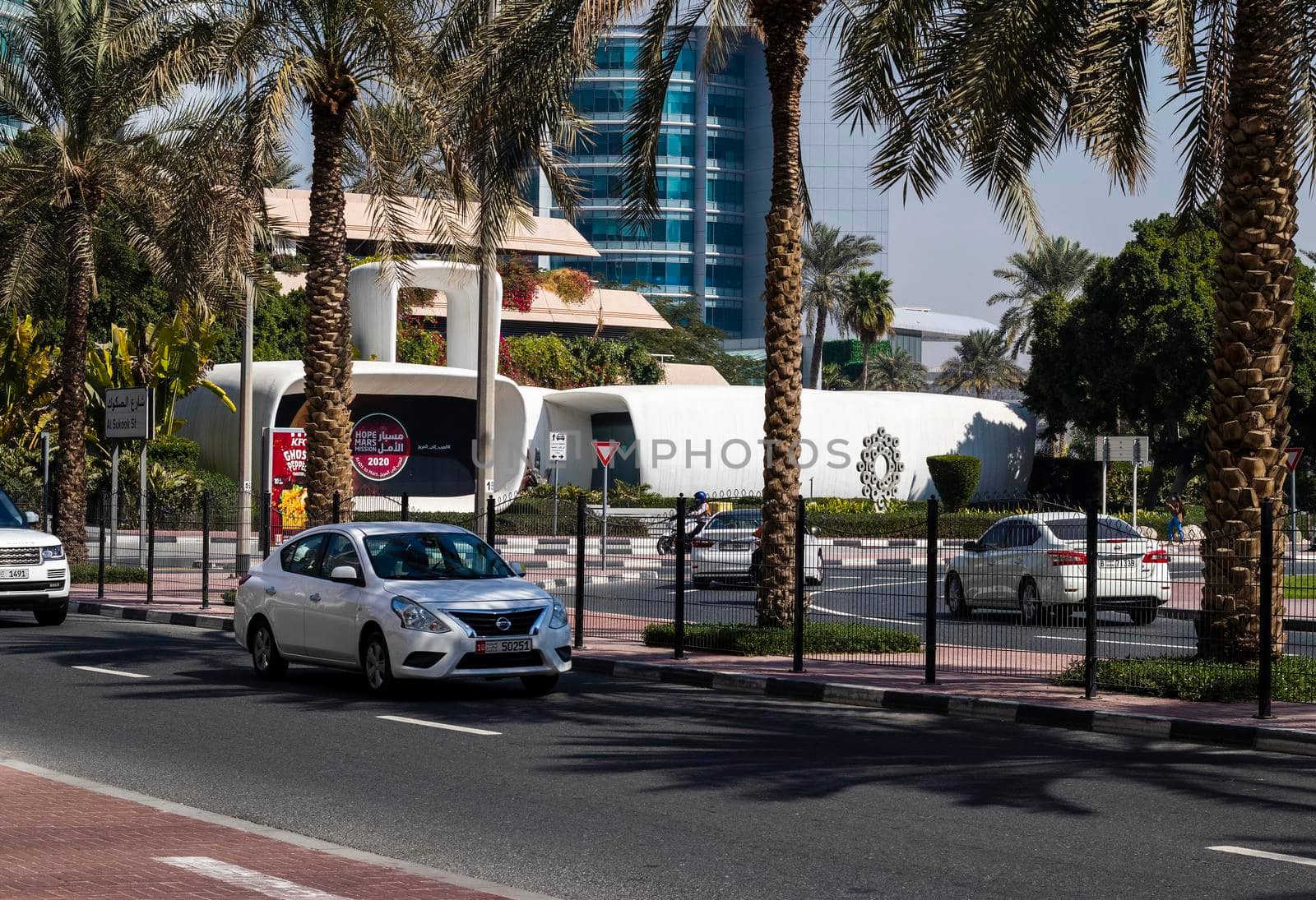 Dubai, UAE - 02.04.2021 Shot of a first 3d printed building