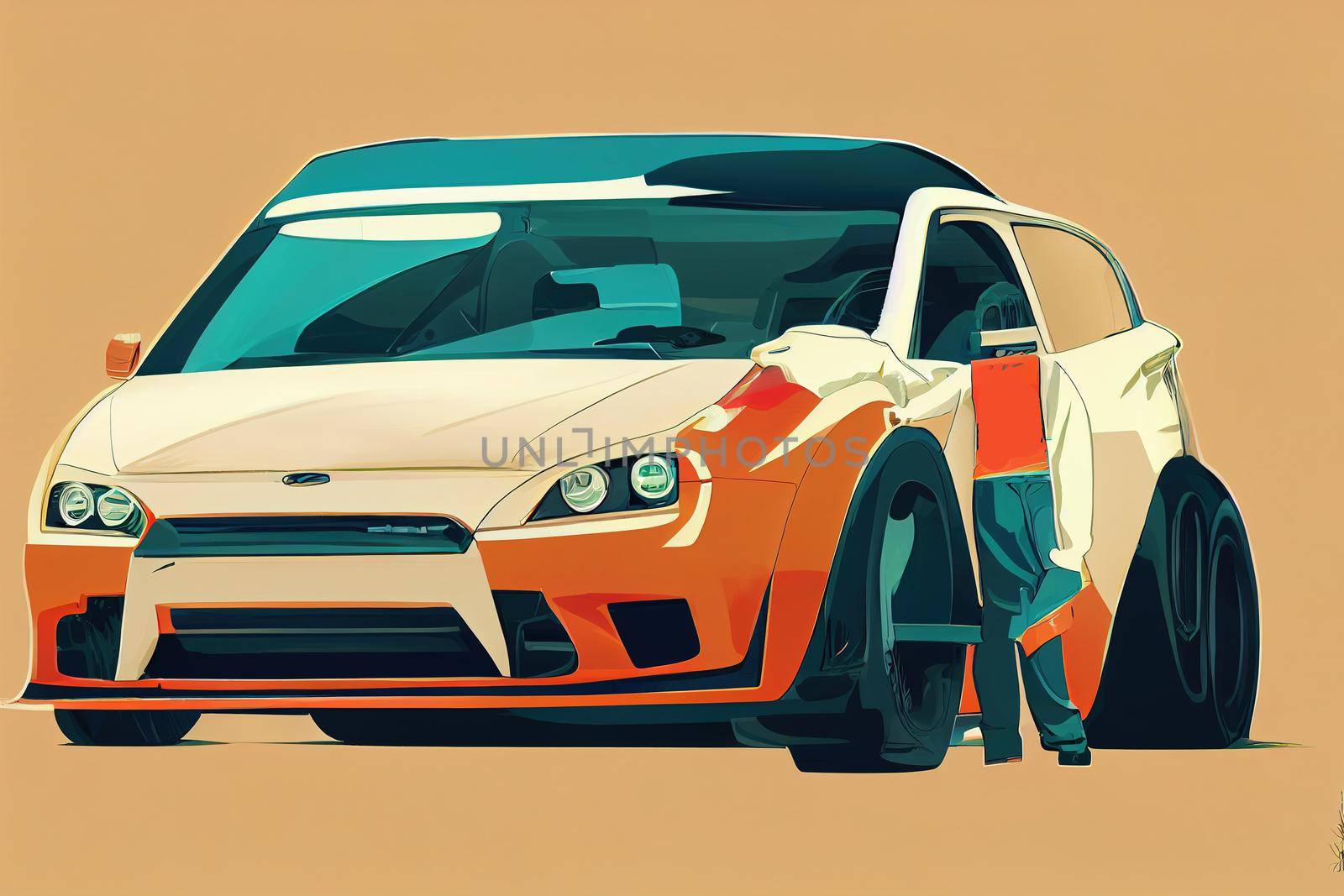 Automotive Body Repair. High quality 2d illustration