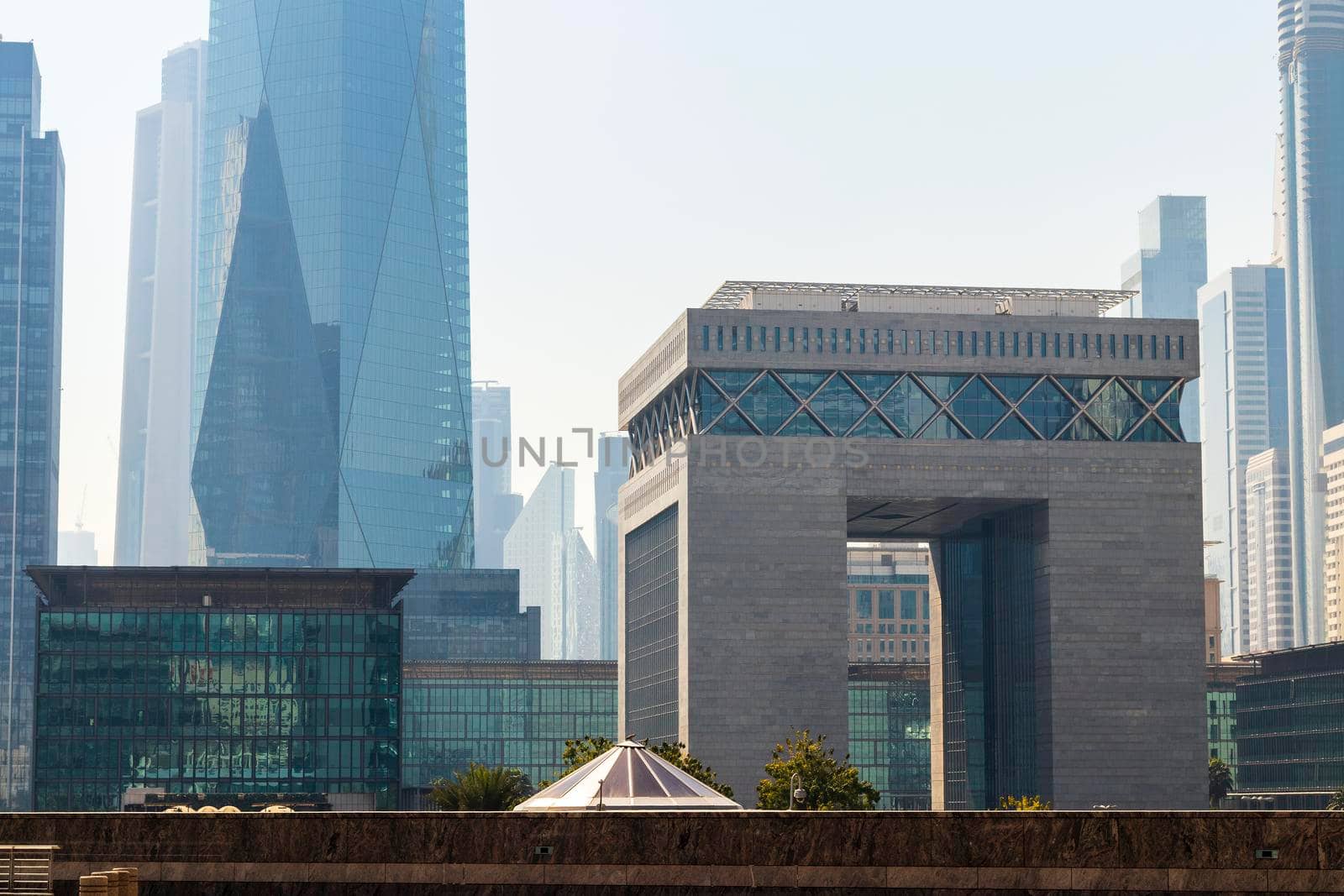 Dubai, UAE - 02.04.2021 Shot of a Dubai International Financial Center