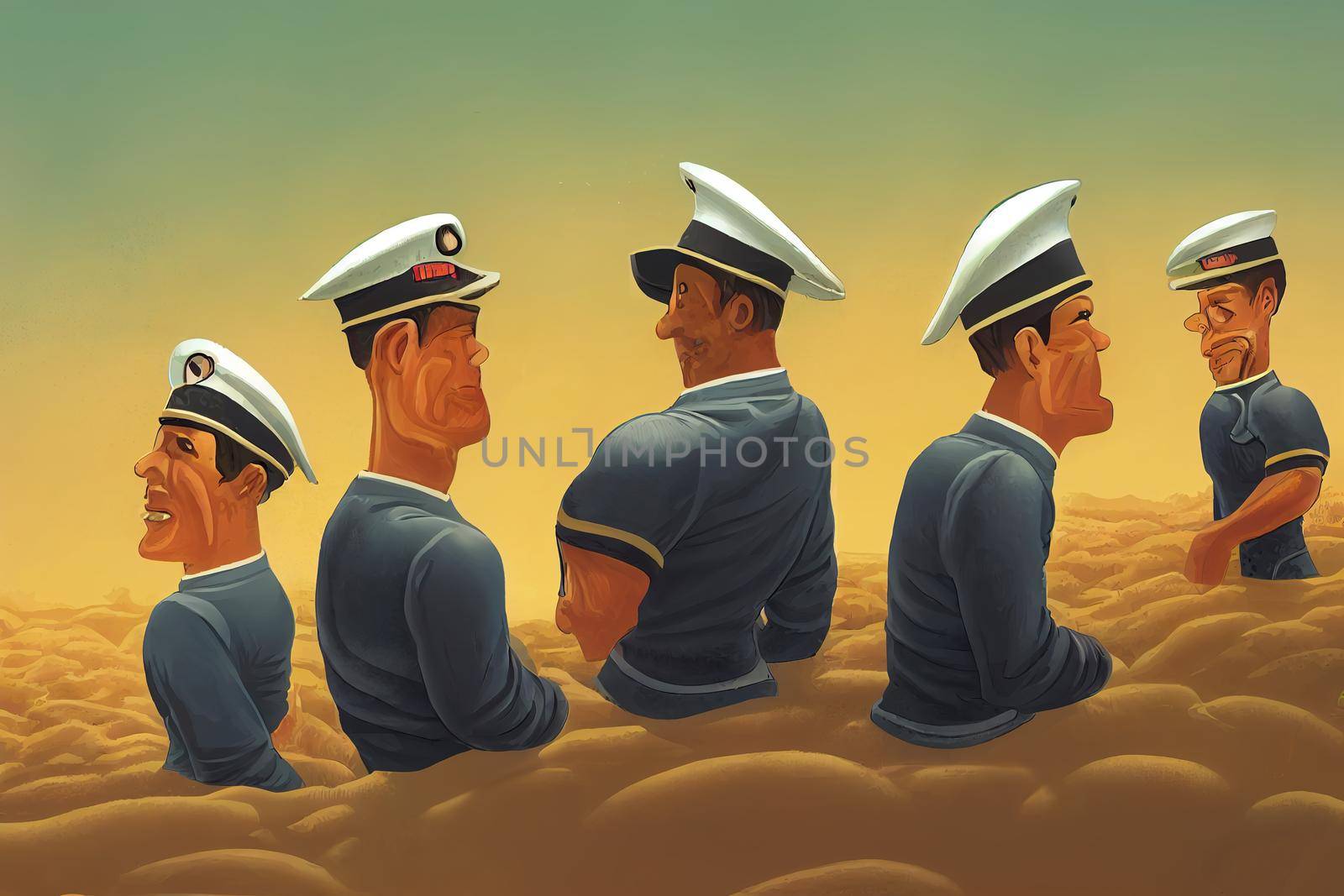Able Seamen ,Cartoon illustration by 2ragon