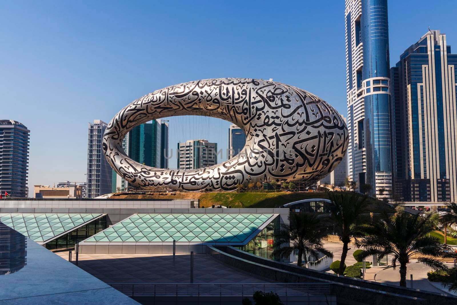 Dubai, UAE - 02.04.2021 Shot of a museum of future