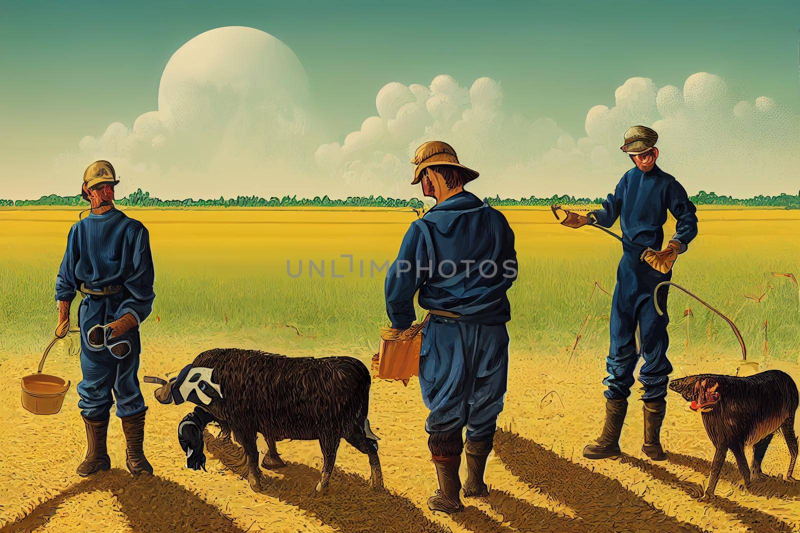 Agricultural. High quality 2d illustration