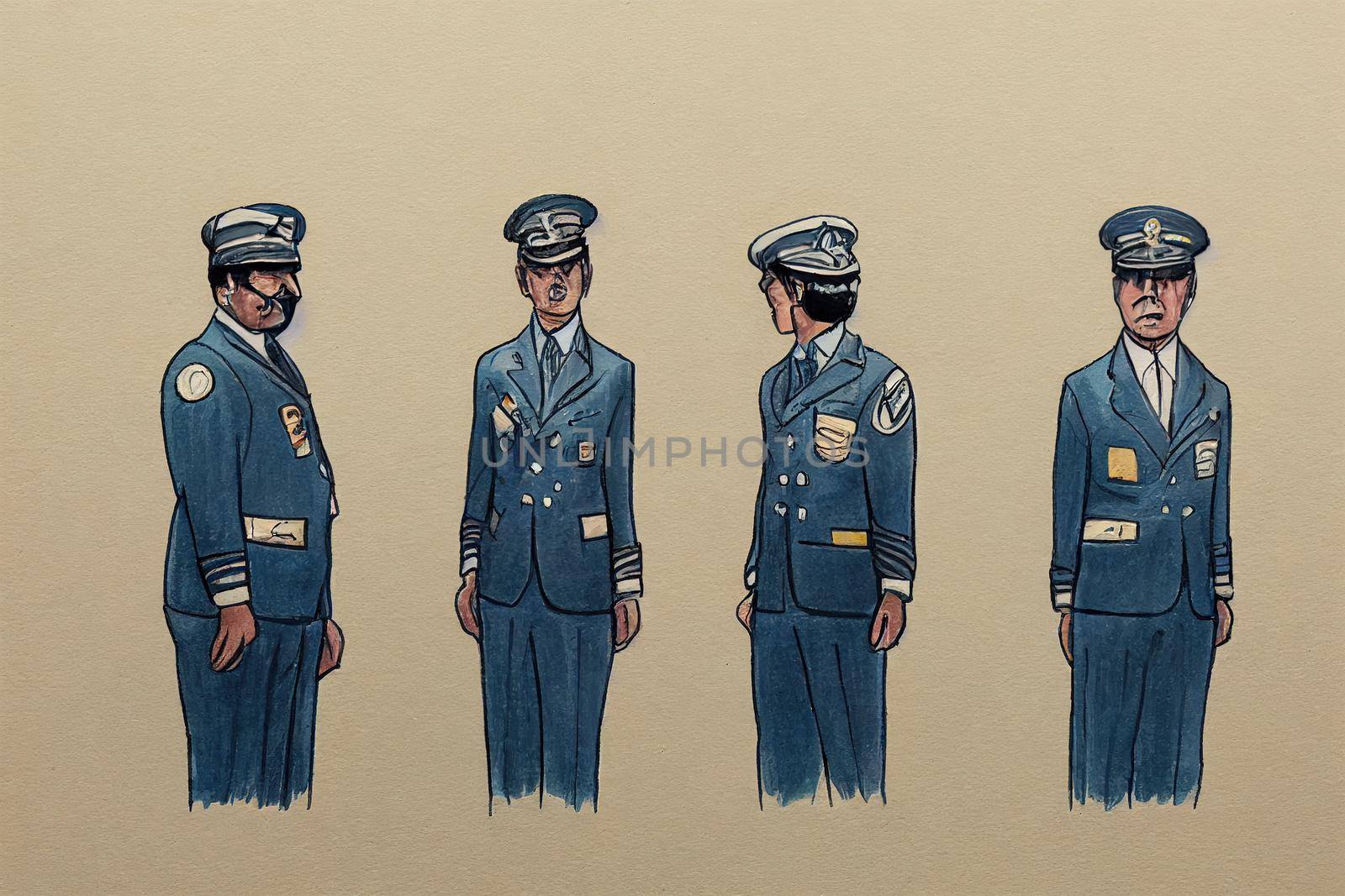 Air Crew. High quality 2d illustration