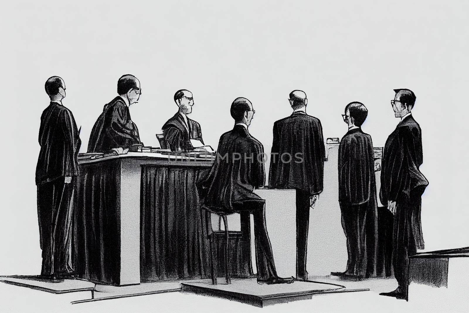 Law Judges. High quality 2d illustration