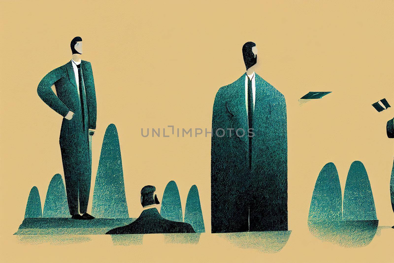 Accountants. High quality 2d illustration