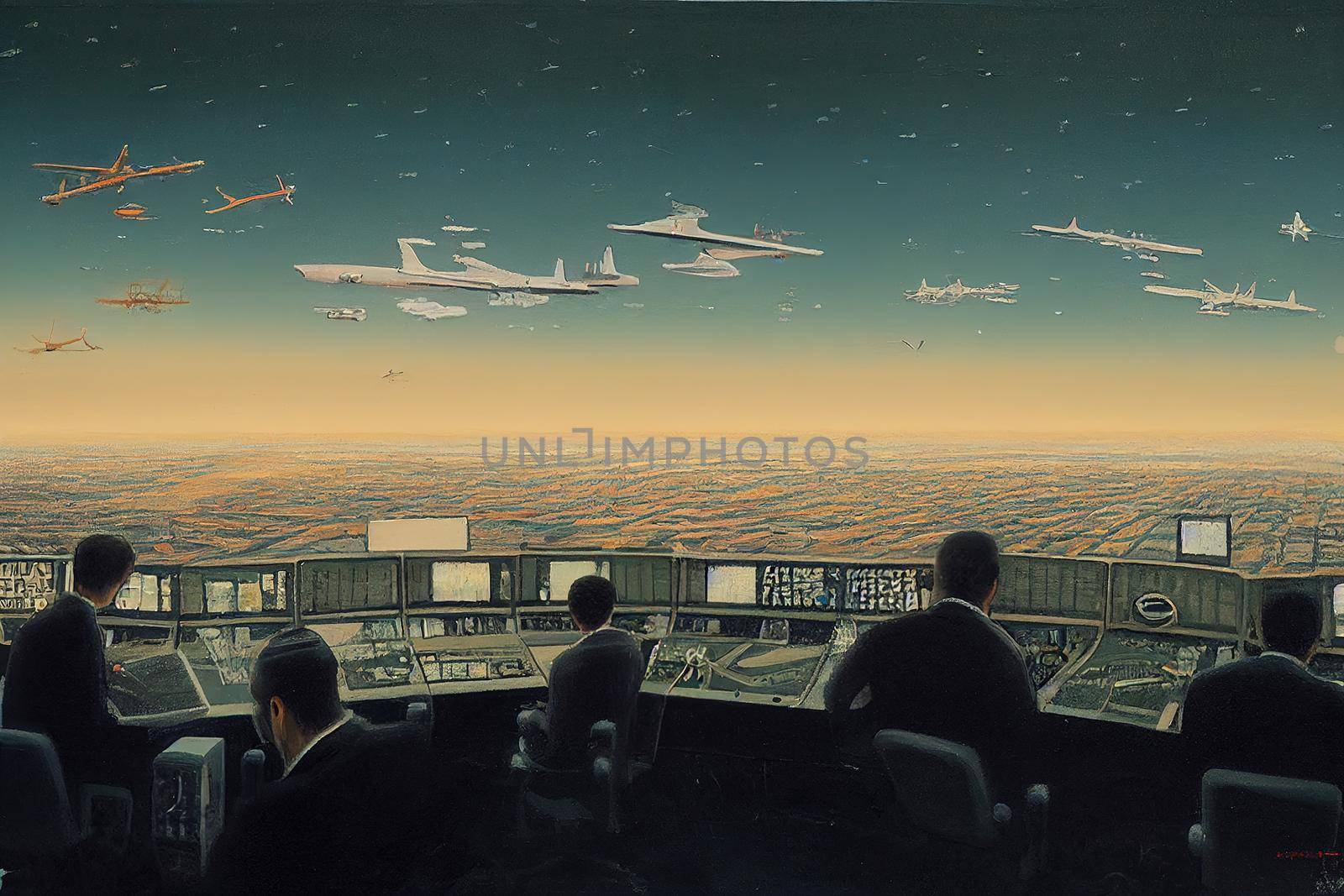 Air Traffic Controllers ,Painting style by 2ragon