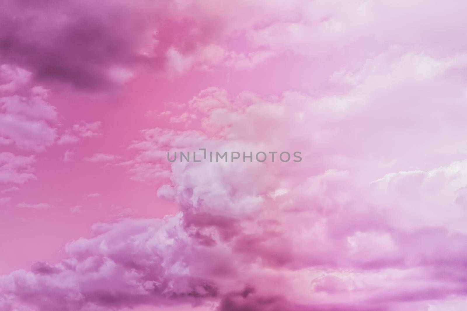 Magical dream, nature backdrop and spiritual holiday concept - Dreamy surreal sky as abstract art, fantasy pastel colours background for modern design