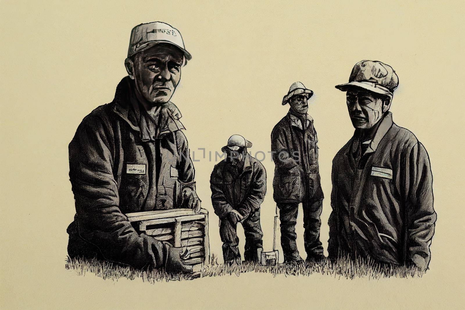 Agricultural Inspectors. High quality 2d illustration