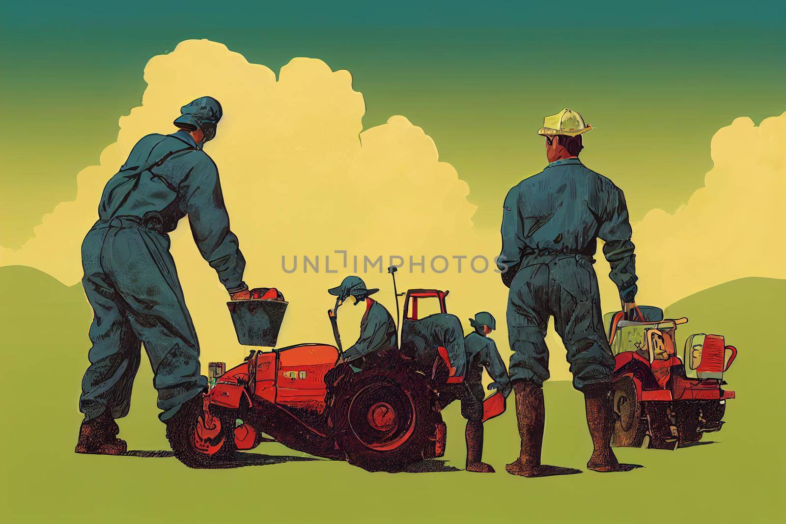 Agricultural. High quality 2d illustration