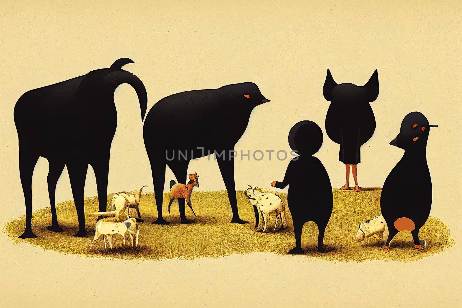 Animal Breeder. High quality 2d illustration
