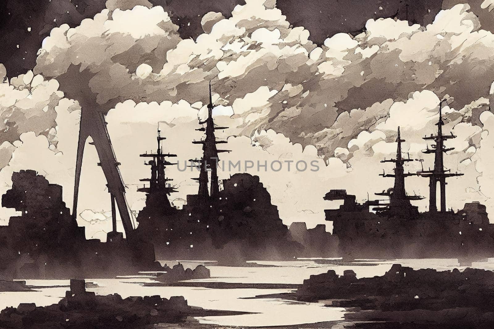 Architect. High quality 2d illustration