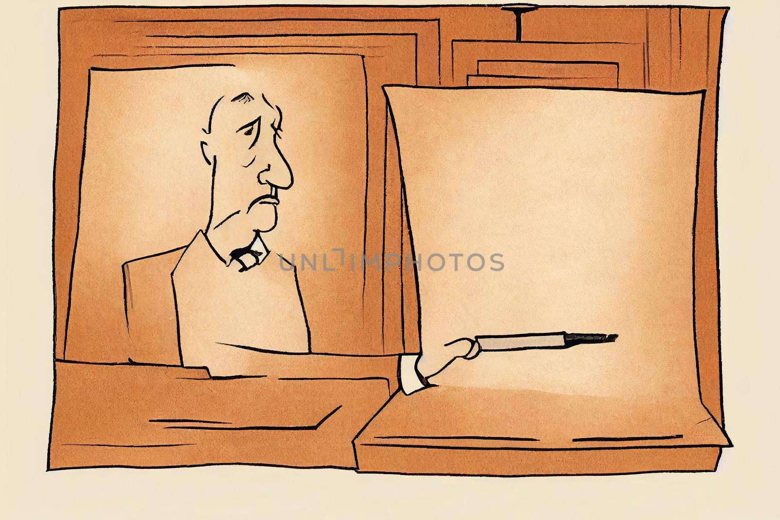 Mediator. High quality 2d illustration