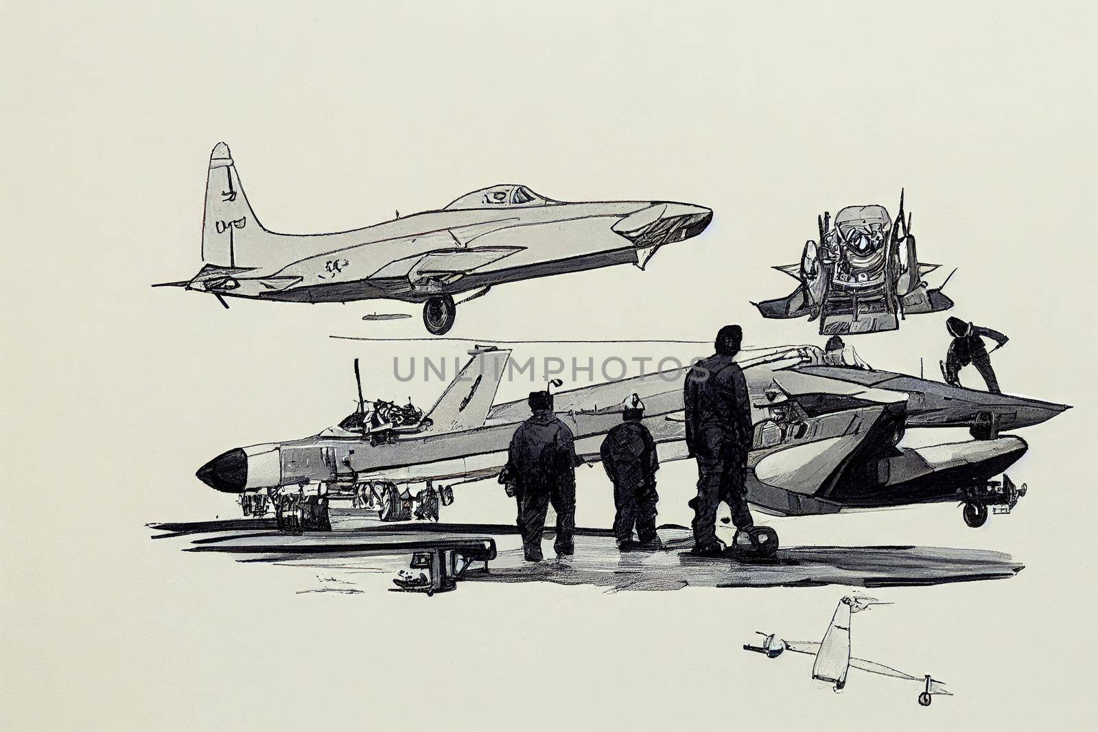 Aircraft Launch and Recovery Officers ,Hand Drawn by 2ragon