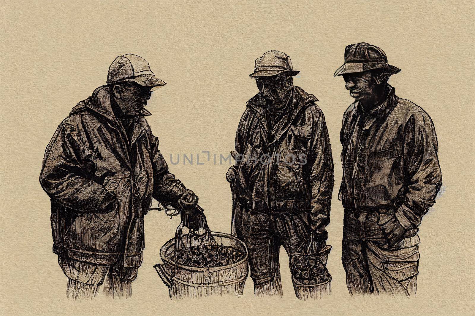 Agricultural Inspectors. High quality 2d illustration