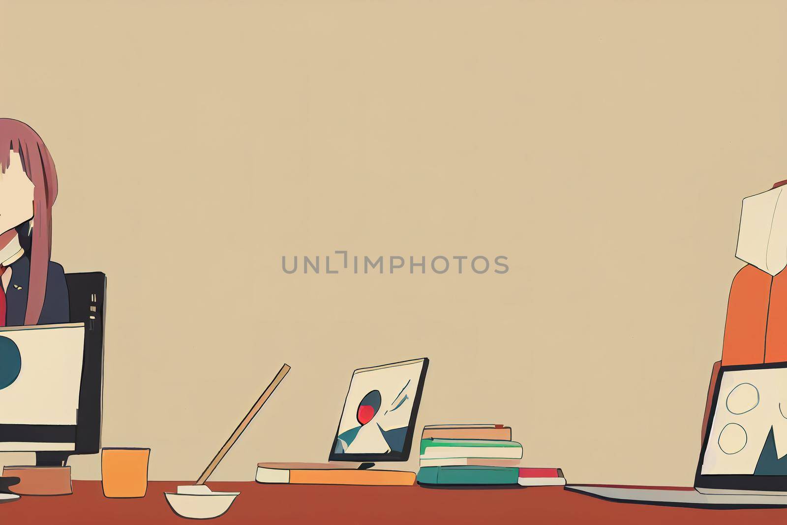 Administrative Service. High quality 2d illustration