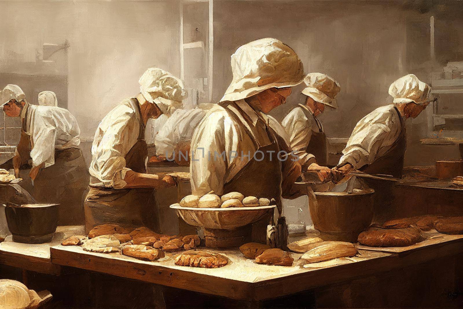 Bakers. High quality 2d illustration