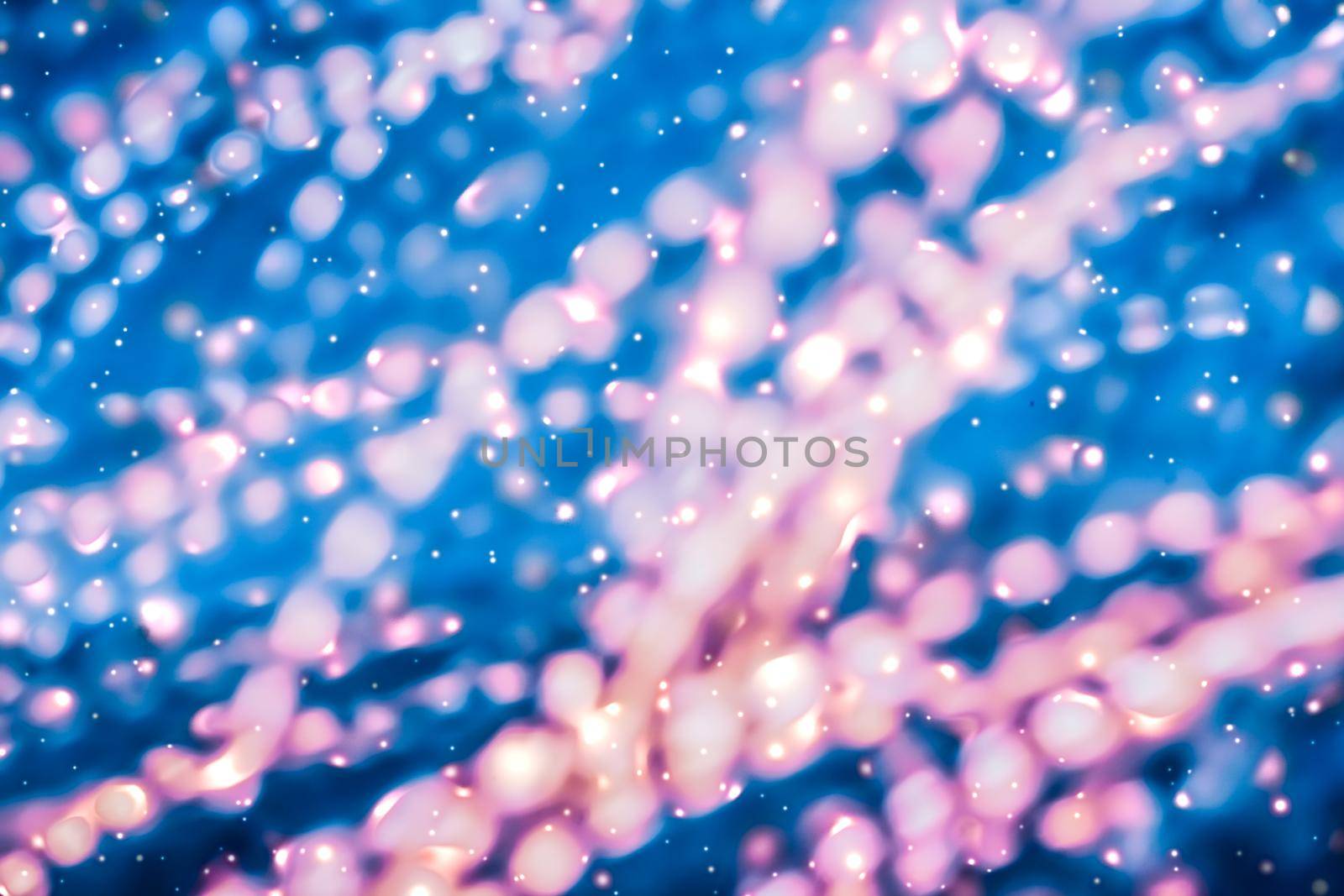 Christmas lights, New Years Eve fireworks and abstract texture concept - Magic sparkling shiny glitter and glowing snow, luxury winter holiday background