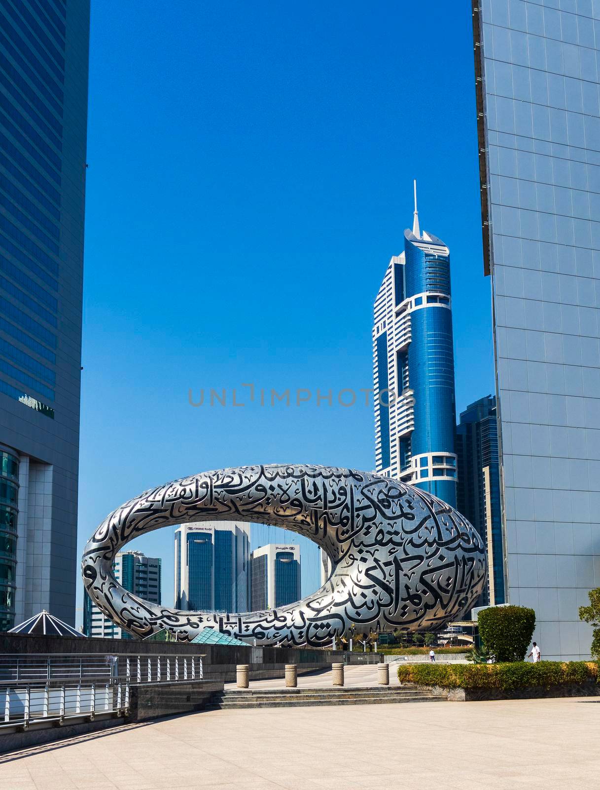 Dubai, UAE - 02.04.2021 Shot of a museum of future. Outdoors by pazemin