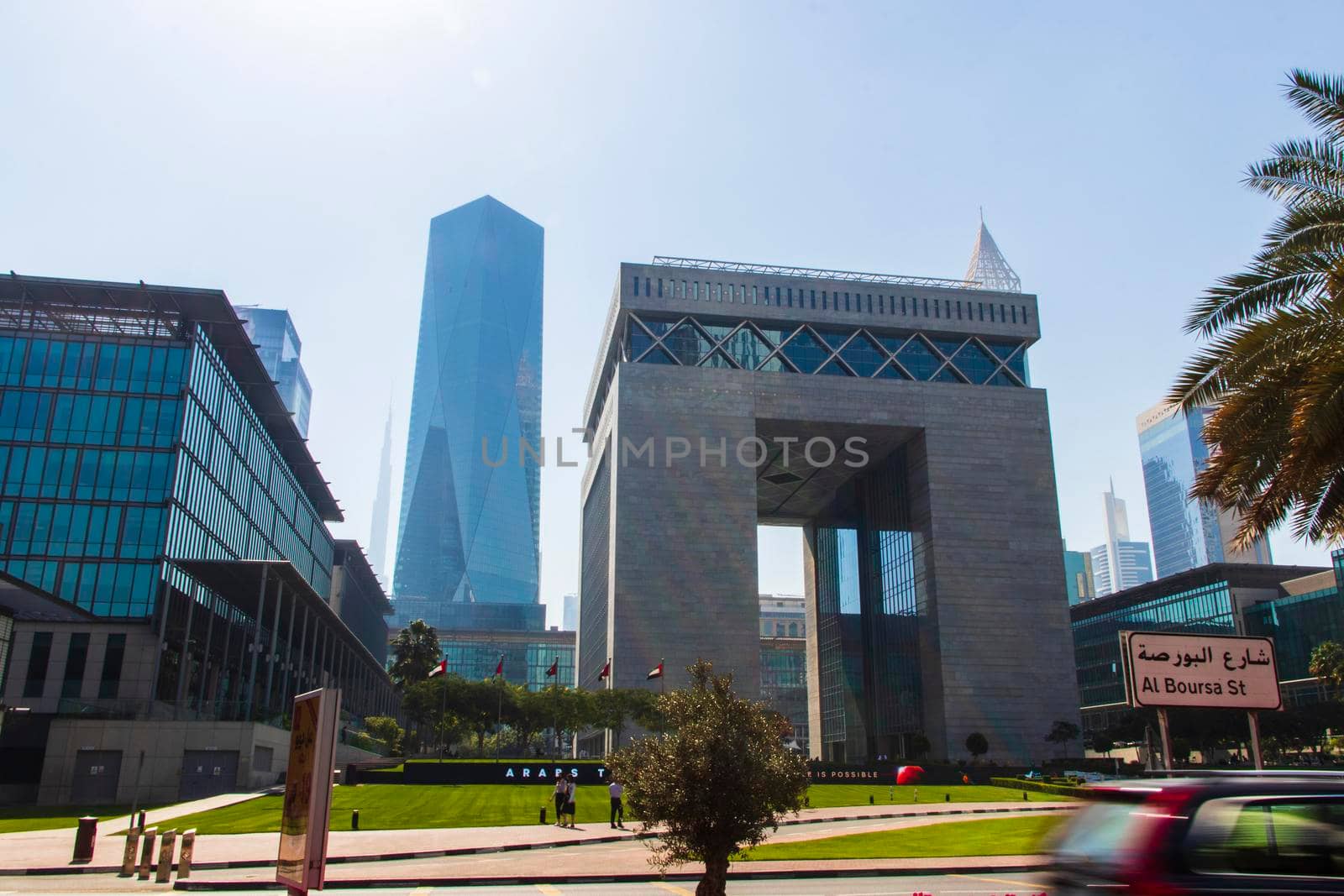 Dubai, UAE - 02.04.2021 Shot of a Dubai International Financial Center