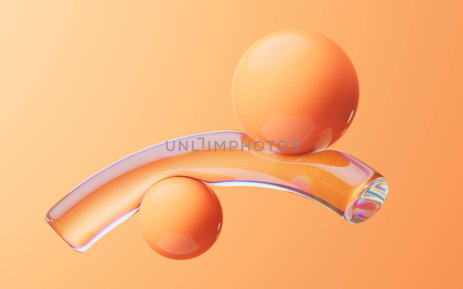 Soft ball and abstract geometric background, 3d rendering. Computer digital drawing.